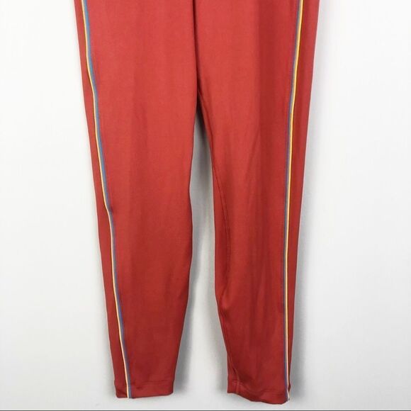 NIKE | Leggings Burnt Orange With Rainbow Stripe Women’s Size Small - Picture 5 of 10
